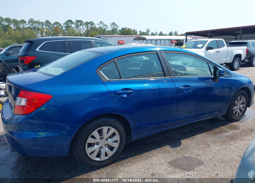 2012 HONDA CIVIC LX VIN: 19XFB2F53CE082093