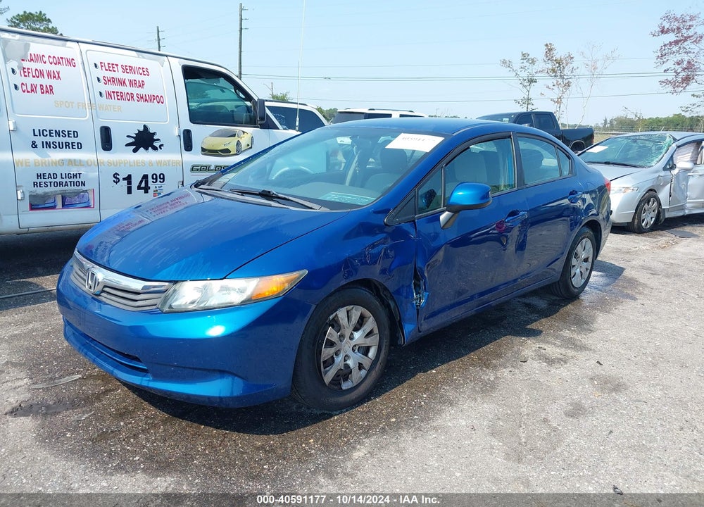 2012 HONDA CIVIC LX VIN: 19XFB2F53CE082093