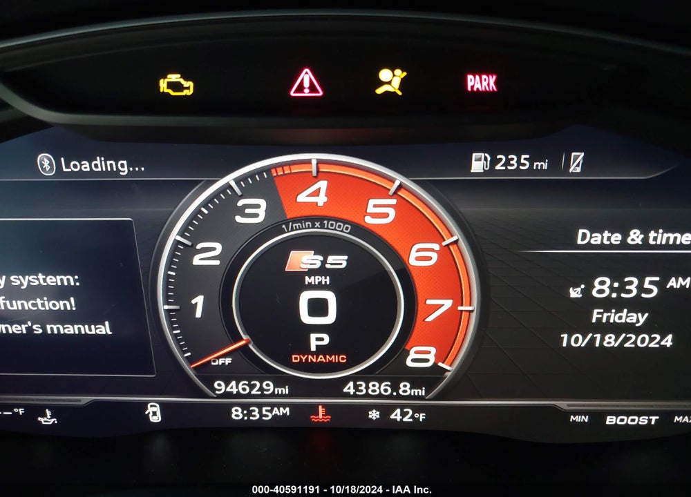 2018 AUDI S5 3.0T PREMIUM PLUS VIN: WAUC4DF5XJA033740