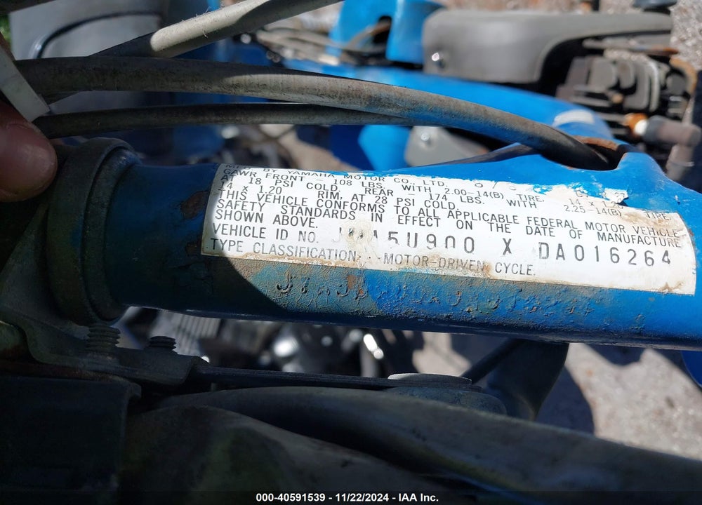 1983 YAMAHA QT50 VIN: JYA5U900XDA016264