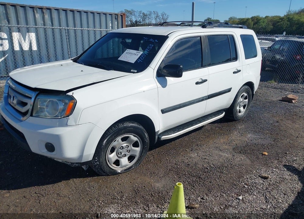 2010 HONDA PILOT LX VIN: 5FNYF4H2XAB032021