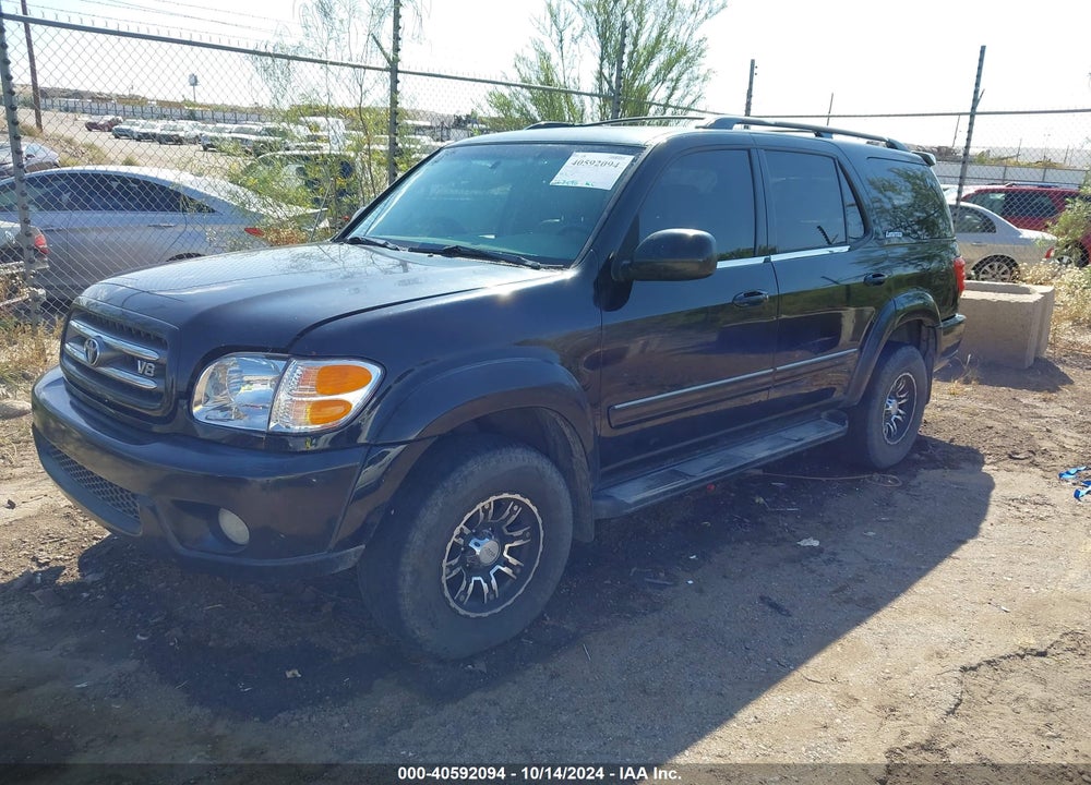 2002 TOYOTA SEQUOIA LIMITED V8 VIN: 5TDBT48A02S064379