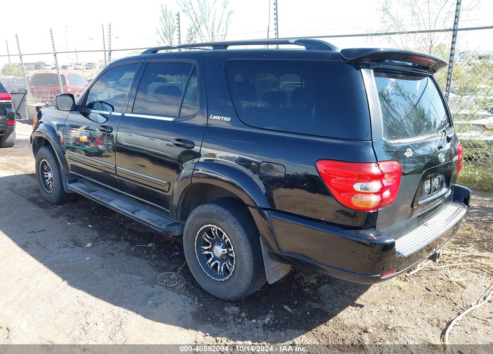 2002 TOYOTA SEQUOIA LIMITED V8 VIN: 5TDBT48A02S064379