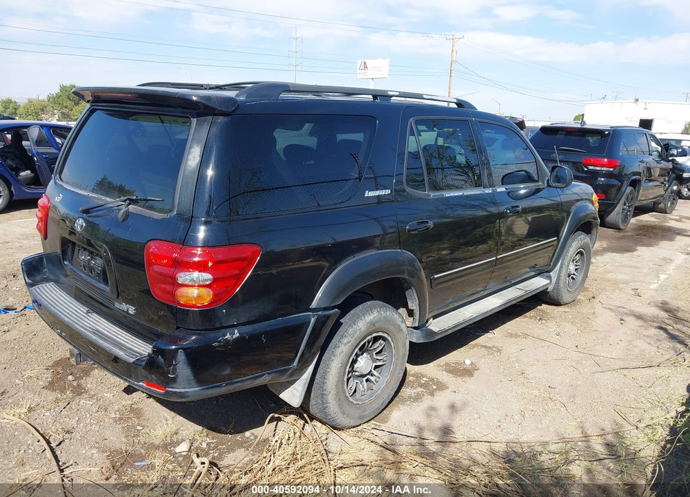2002 TOYOTA SEQUOIA LIMITED V8 VIN: 5TDBT48A02S064379