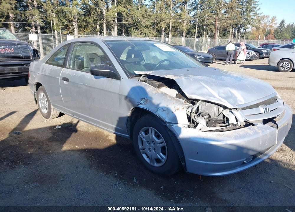 2001 HONDA CIVIC LX VIN: 1HGEM21531L039859