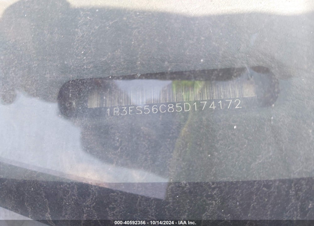 2005 DODGE NEON SXT VIN: 1B3ES56C85D174172