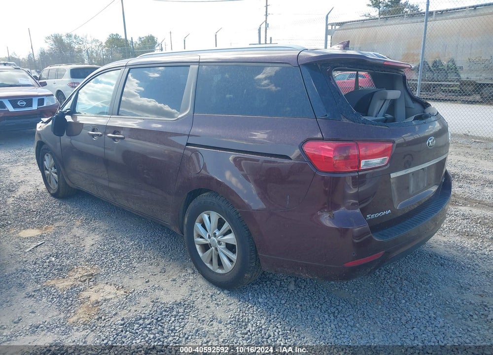 2016 KIA SEDONA LX VIN: KNDMB5C17G6189167