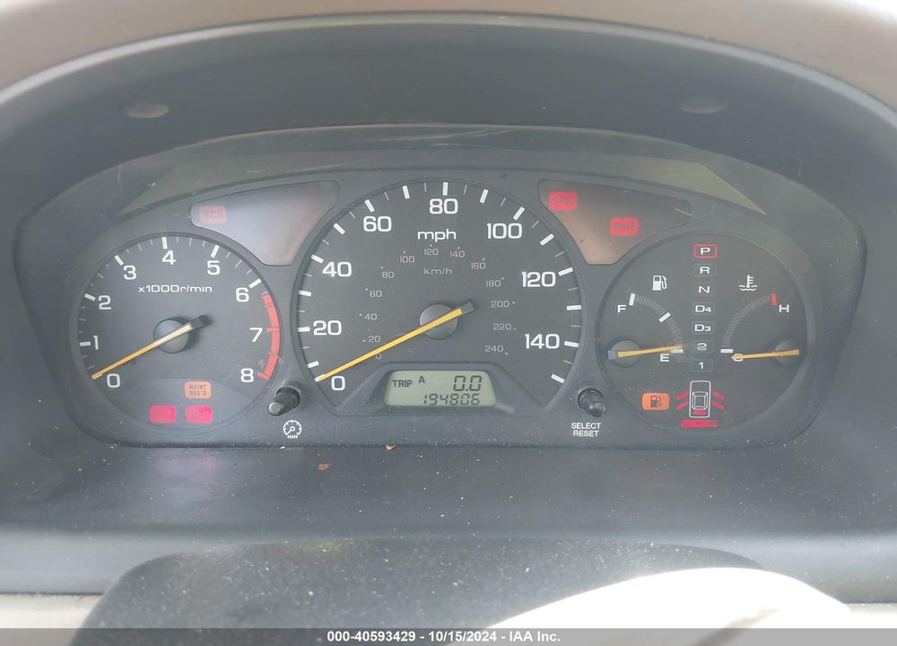 2002 HONDA ACCORD 3.0 EX VIN: 1HGCG22572A003313