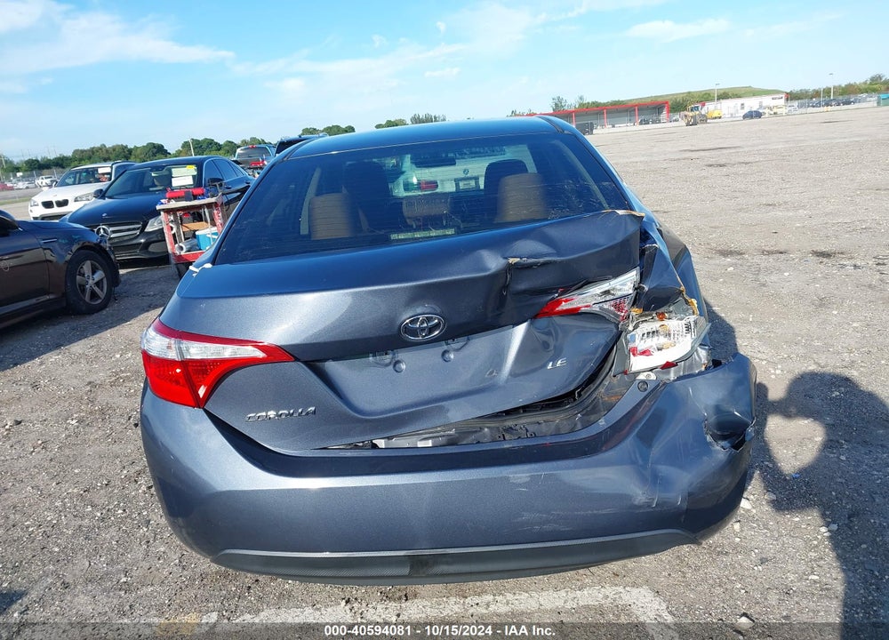 2016 TOYOTA COROLLA LE VIN: 5YFBURHE0GP381110