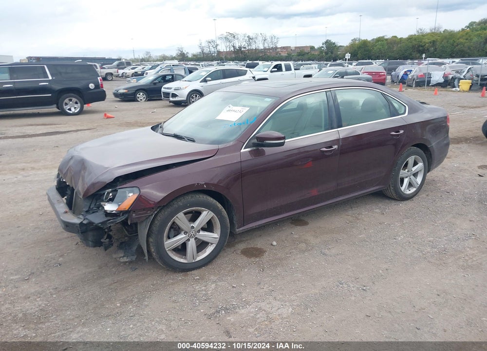 2013 VOLKSWAGEN PASSAT 2.5L SE VIN: 1VWBP7A36DC096126
