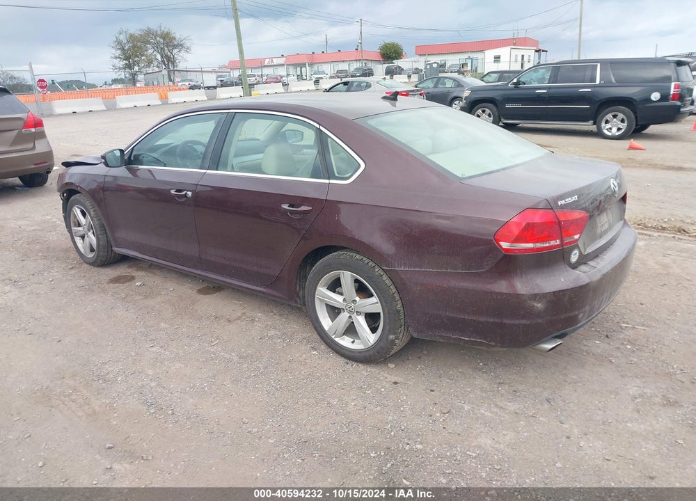 2013 VOLKSWAGEN PASSAT 2.5L SE VIN: 1VWBP7A36DC096126