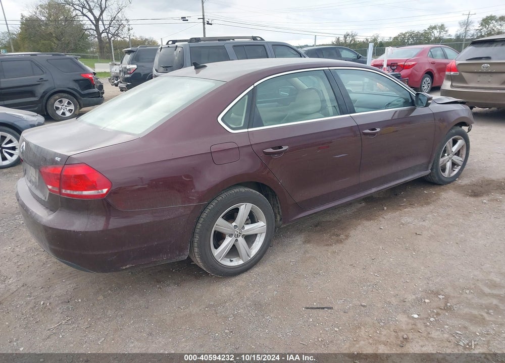 2013 VOLKSWAGEN PASSAT 2.5L SE VIN: 1VWBP7A36DC096126