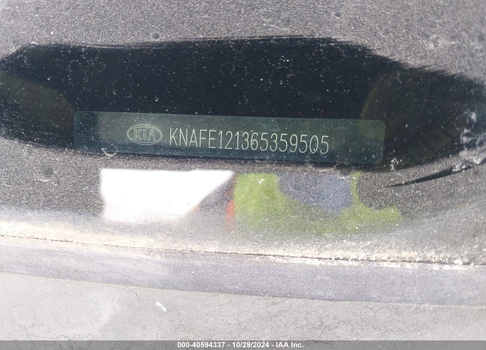 2006 KIA SPECTRA EX/LX/SX VIN: KNAFE121365359505