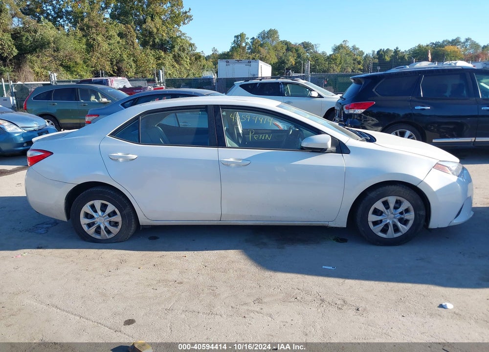 2014 TOYOTA COROLLA LE ECO VIN: 5YFBPRHE7EP042168