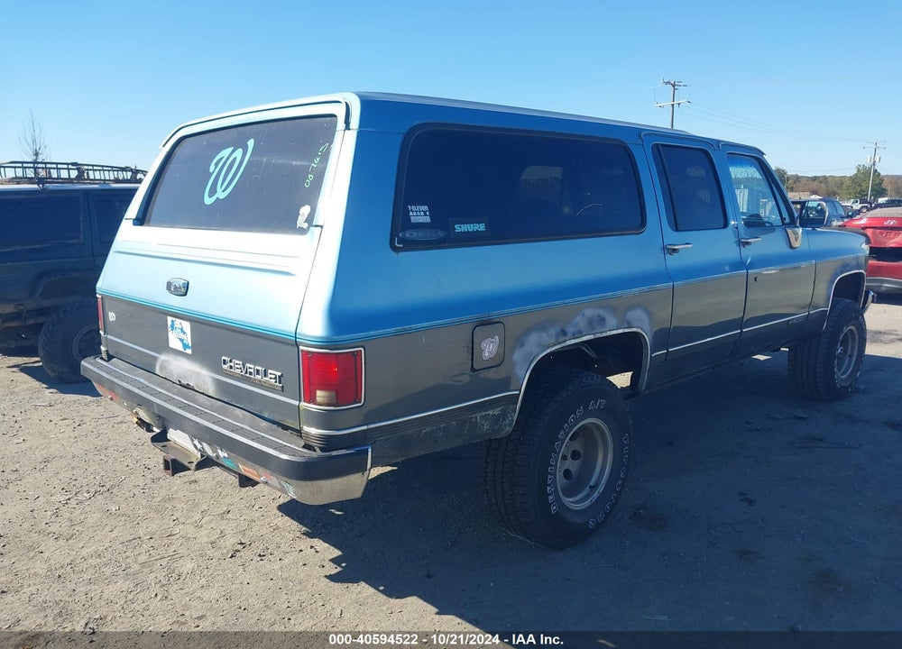 1989 CHEVROLET SUBURBAN V1500 VIN: 1GNEV16KXKF130946