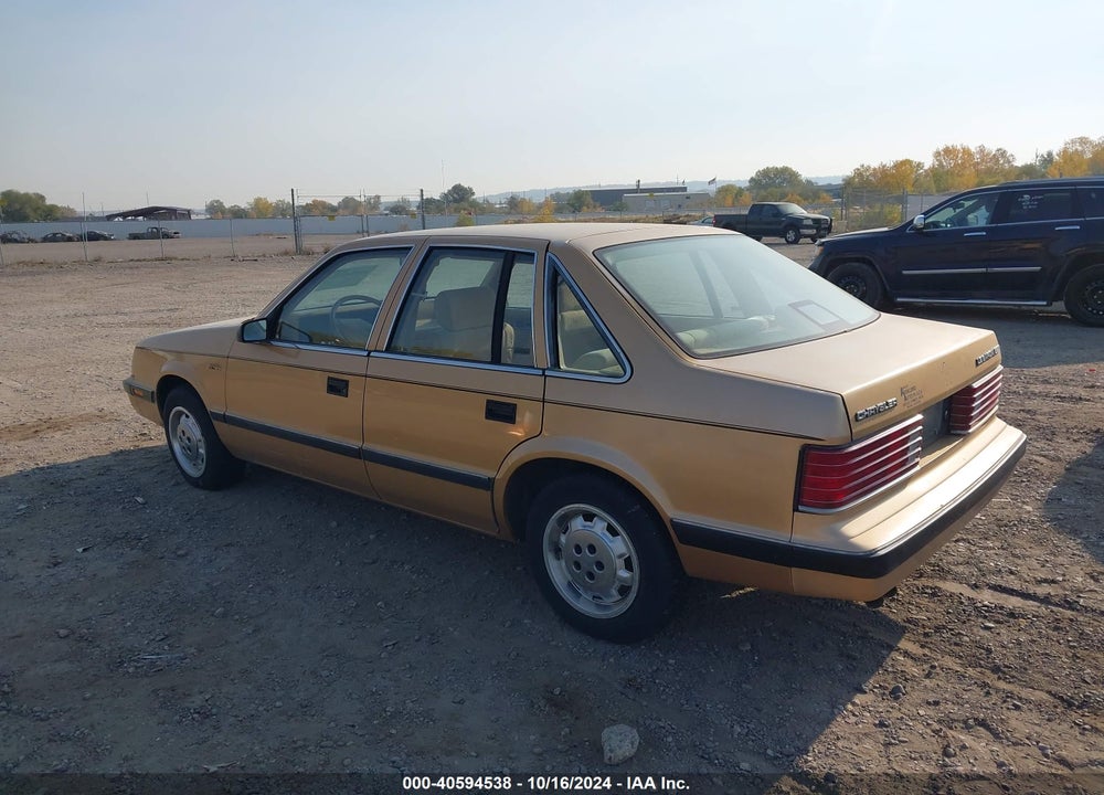 1986 CHRYSLER LEBARON GTS VIN: 1C3BH48E1GN131609