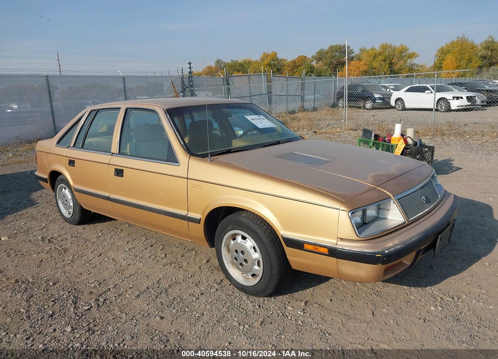 1986 CHRYSLER LEBARON GTS VIN: 1C3BH48E1GN131609