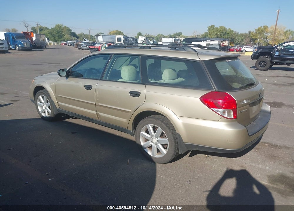 2009 SUBARU OUTBACK 2.5I VIN: 4S4BP61CX97322287