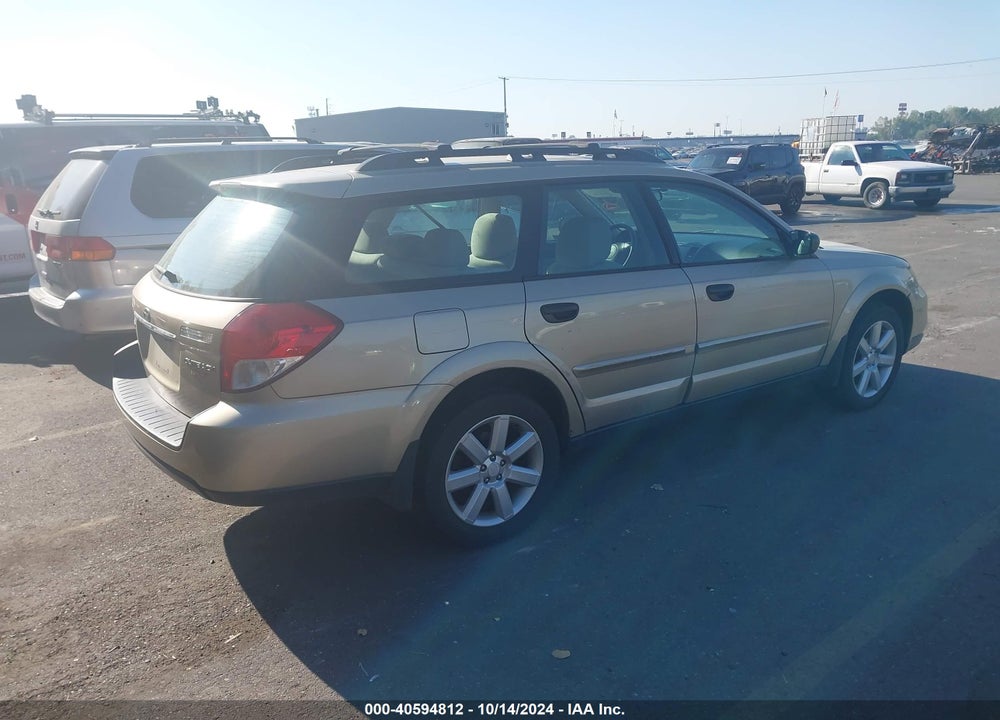 2009 SUBARU OUTBACK 2.5I VIN: 4S4BP61CX97322287