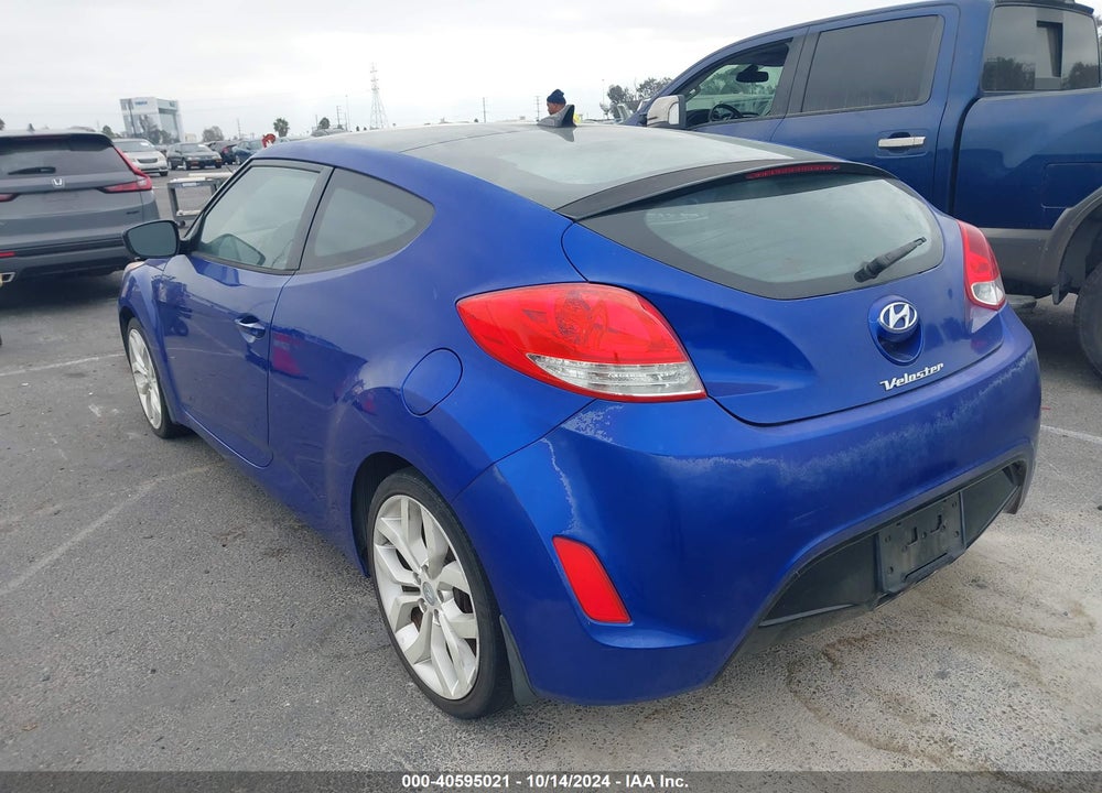 2013 HYUNDAI VELOSTER BASE W/BLACK VIN: KMHTC6AD7DU114824