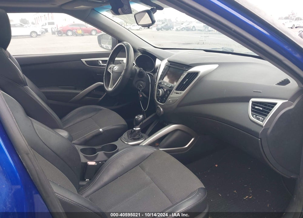2013 HYUNDAI VELOSTER BASE W/BLACK VIN: KMHTC6AD7DU114824
