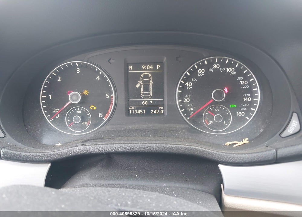 2012 VOLKSWAGEN PASSAT 2.0L TDI SE VIN: 1VWBN7A31CC097639