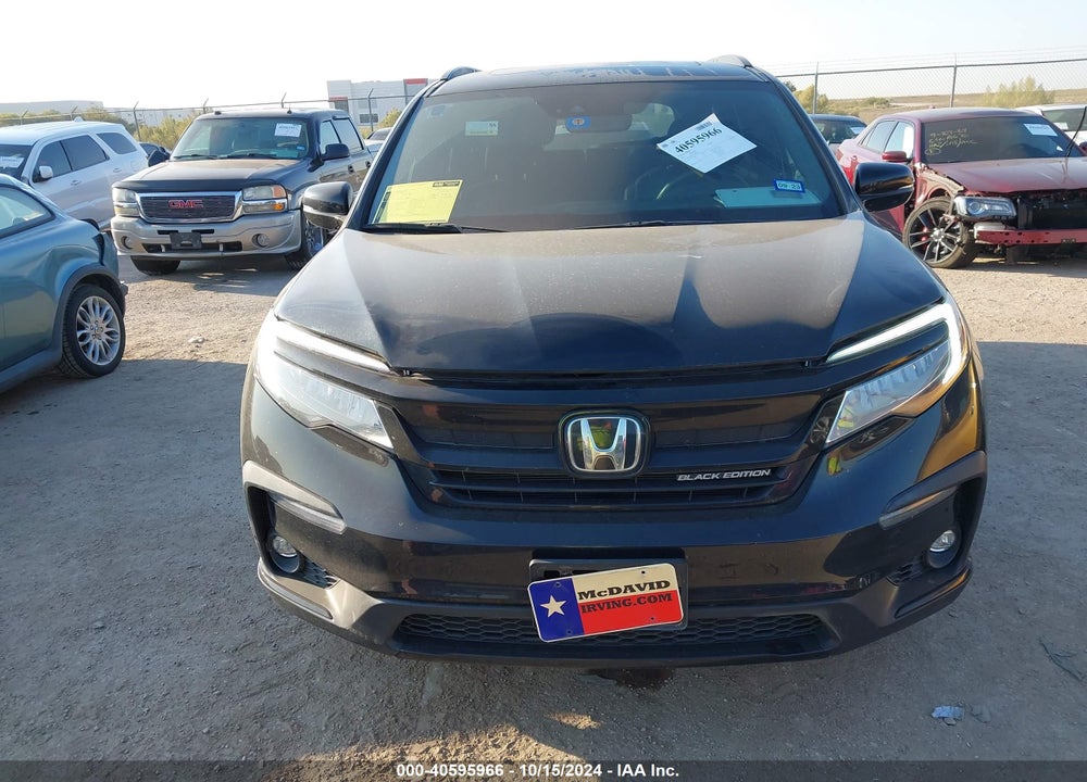 2022 HONDA PILOT AWD BLACK EDITION VIN: 5FNYF6H77NB003783
