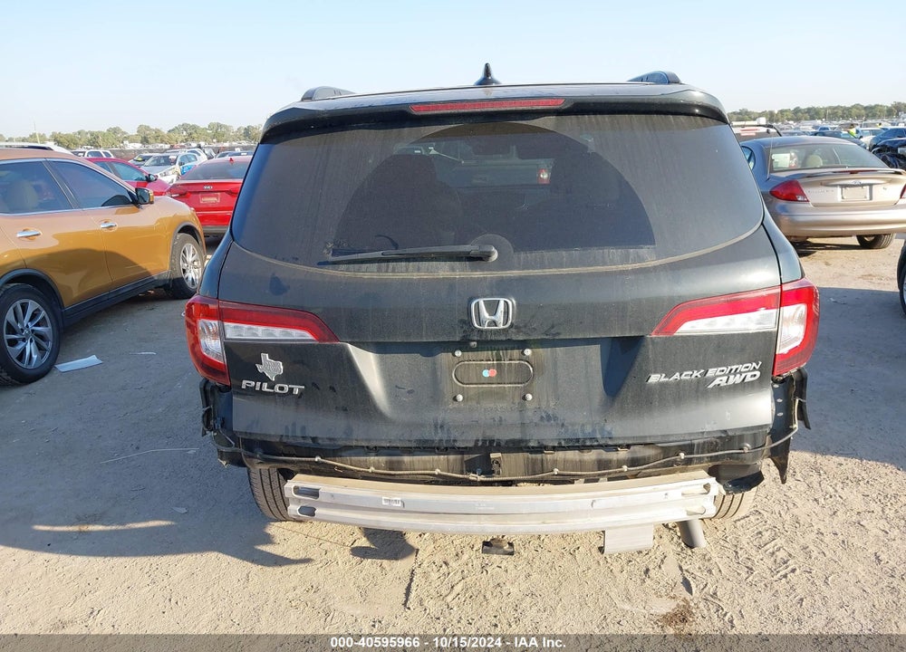 2022 HONDA PILOT AWD BLACK EDITION VIN: 5FNYF6H77NB003783