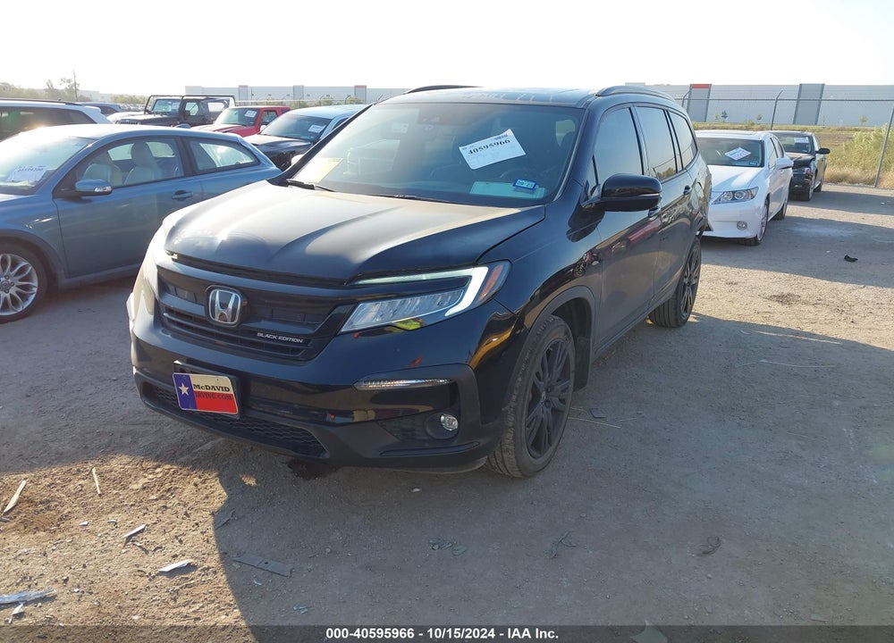 2022 HONDA PILOT AWD BLACK EDITION VIN: 5FNYF6H77NB003783