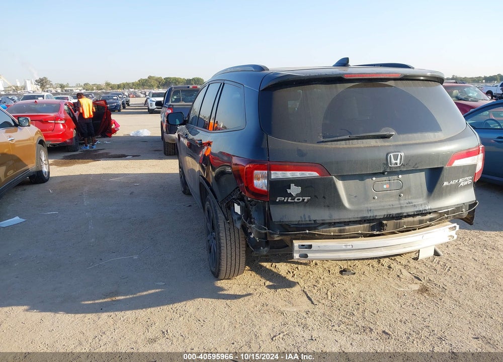 2022 HONDA PILOT AWD BLACK EDITION VIN: 5FNYF6H77NB003783