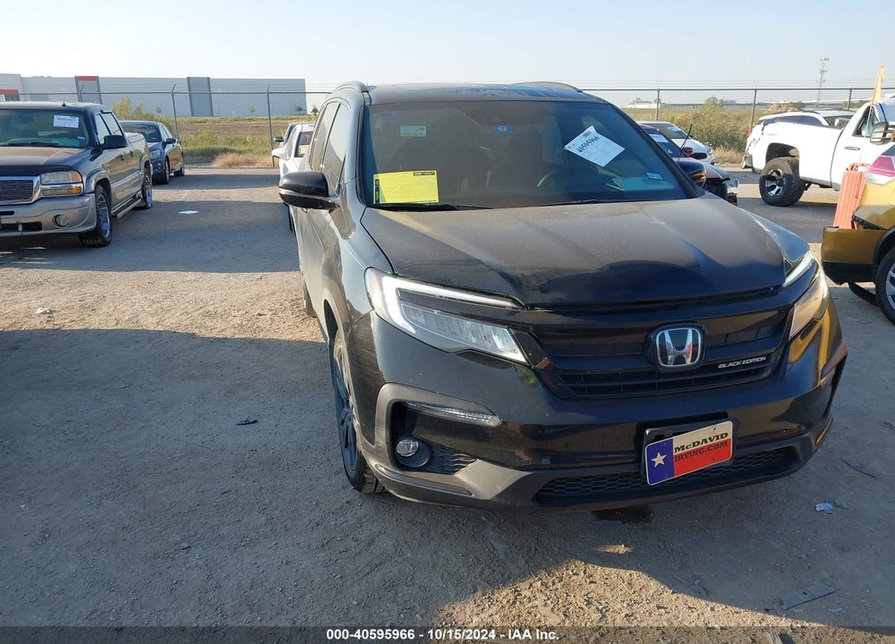 2022 HONDA PILOT AWD BLACK EDITION VIN: 5FNYF6H77NB003783