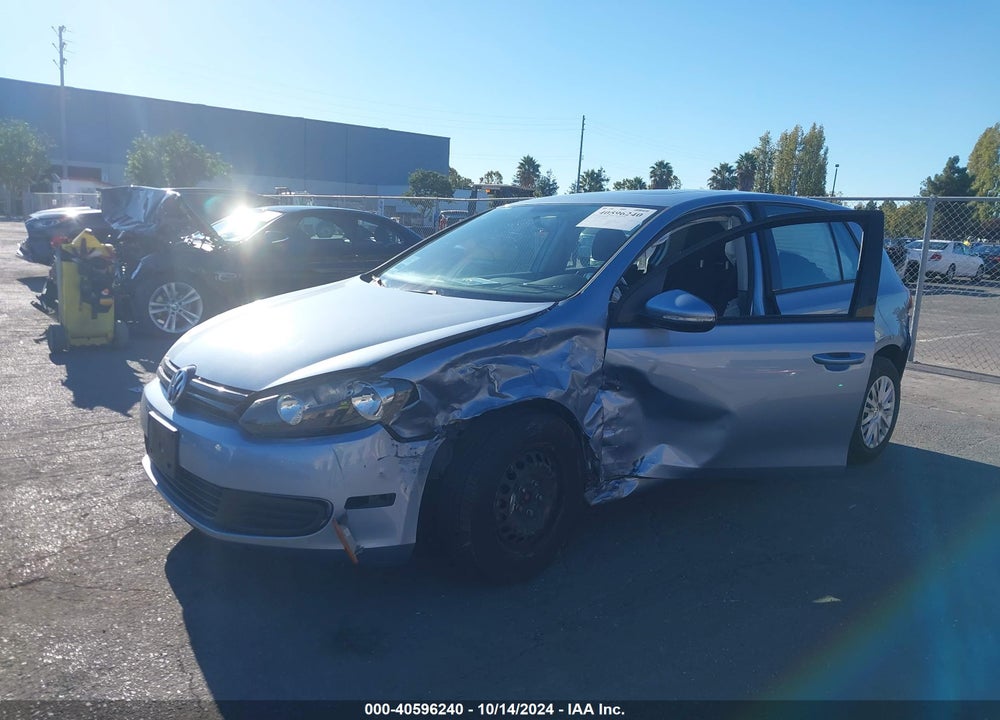 2012 VOLKSWAGEN GOLF 2.5L 4-DOOR VIN: WVWDB7AJ4CW171363