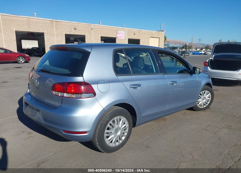 2012 VOLKSWAGEN GOLF 2.5L 4-DOOR VIN: WVWDB7AJ4CW171363