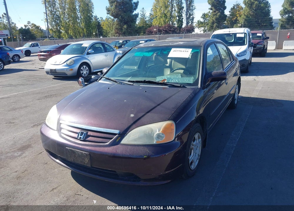 2001 HONDA CIVIC EX VIN: 2HGES26731H530963