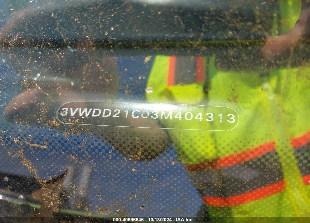 2003 VOLKSWAGEN NEW BEETLE GLX VIN: 3VWDD21C03M404313