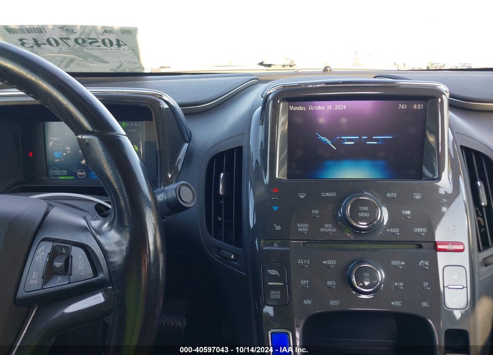 2012 CHEVROLET VOLT VIN: 1G1RH6E4XCU126841