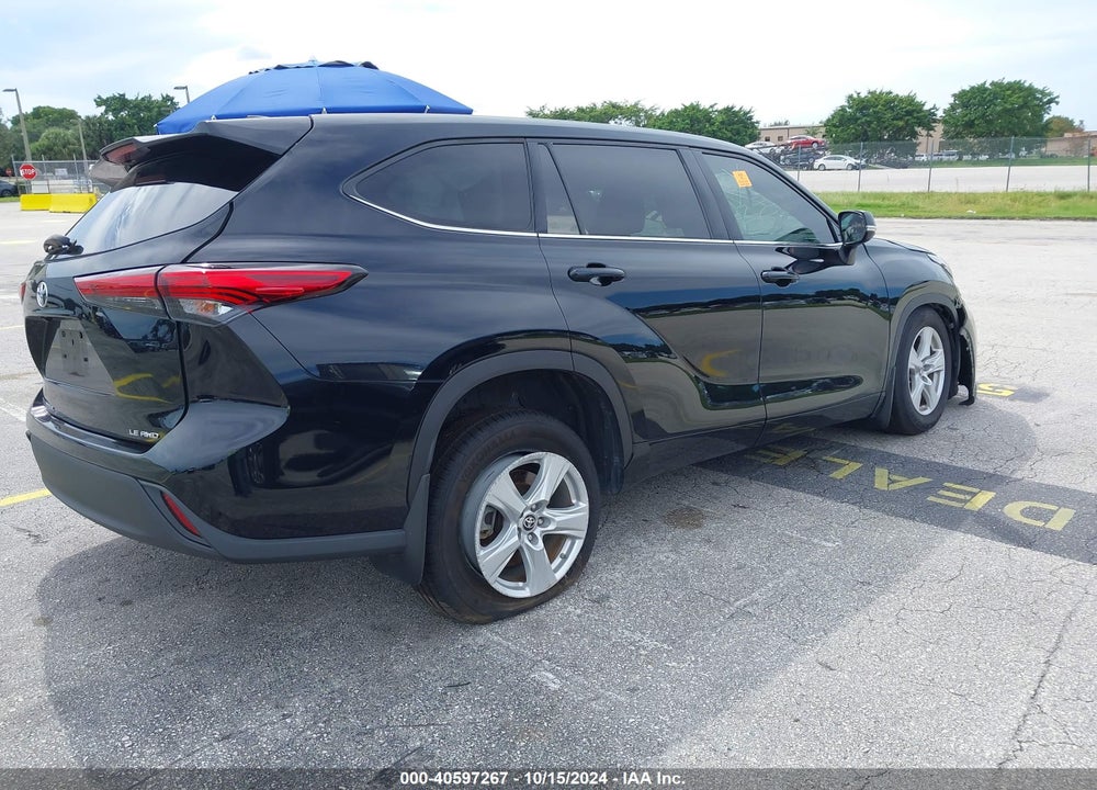 2021 TOYOTA HIGHLANDER LE VIN: 5TDBZRBH9MS523106