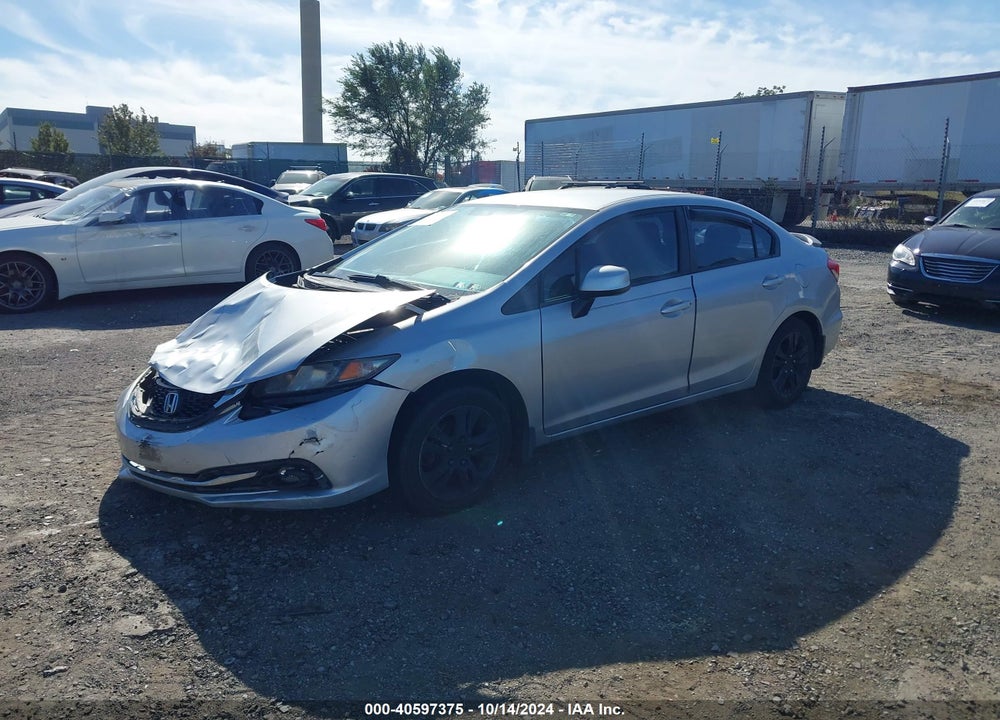 2013 HONDA CIVIC LX VIN: 19XFB2E58DE008560