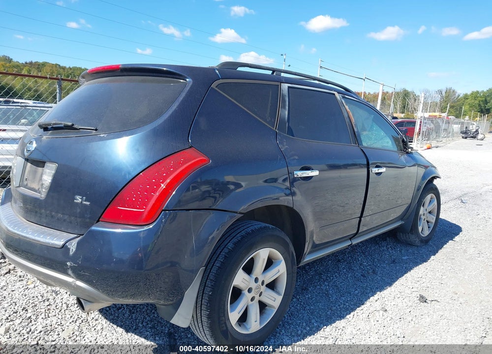 2006 NISSAN MURANO SL VIN: JN8AZ08T06W424460