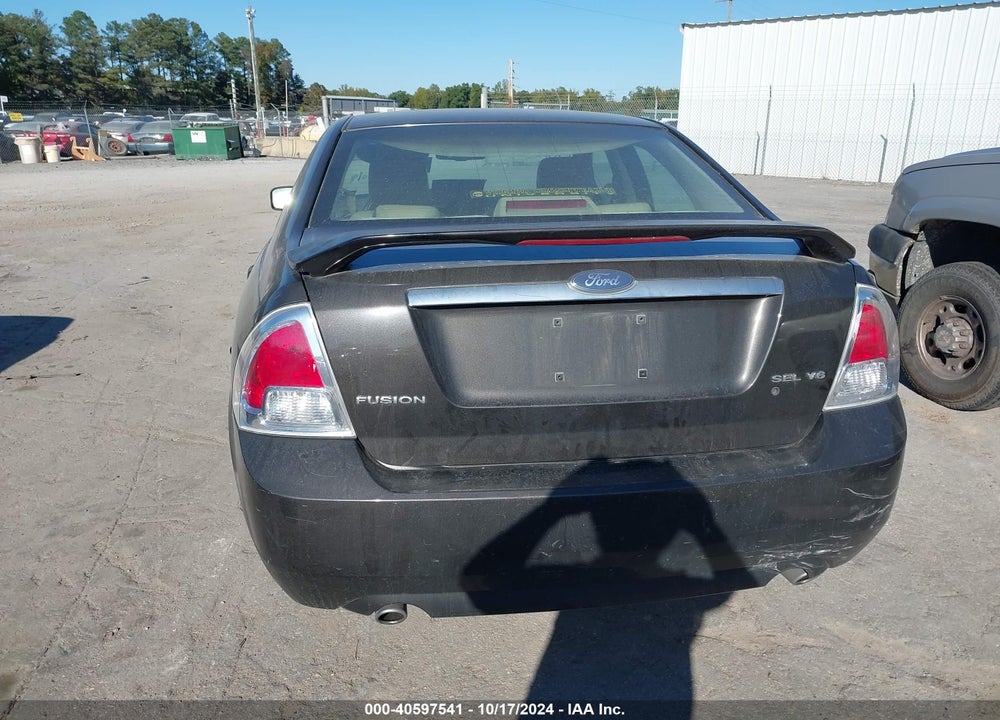 2006 FORD FUSION SEL VIN: 3FAFP08156R238640