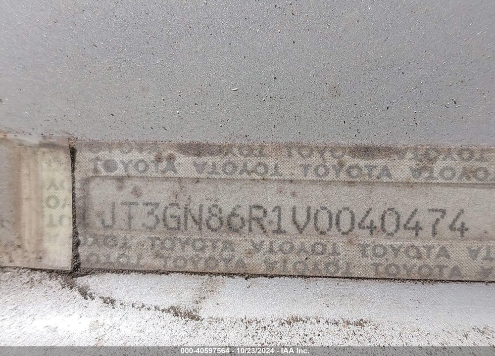 1997 TOYOTA 4RUNNER SR5 V6 VIN: JT3GN86R1V0040474