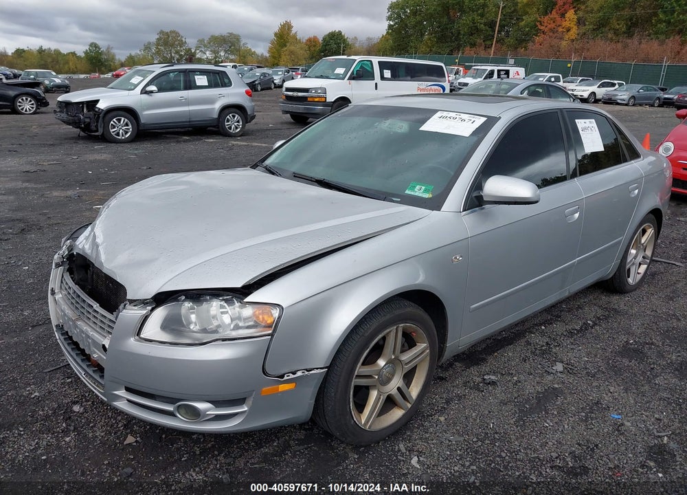 2007 AUDI A4 2.0T VIN: WAUDF78E07A244211