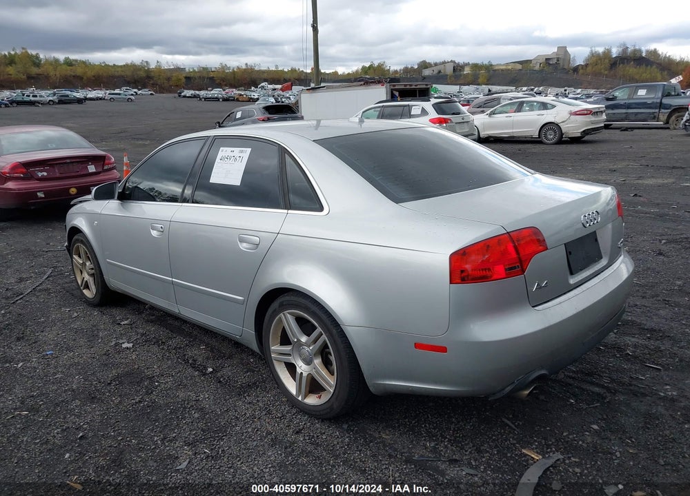 2007 AUDI A4 2.0T VIN: WAUDF78E07A244211