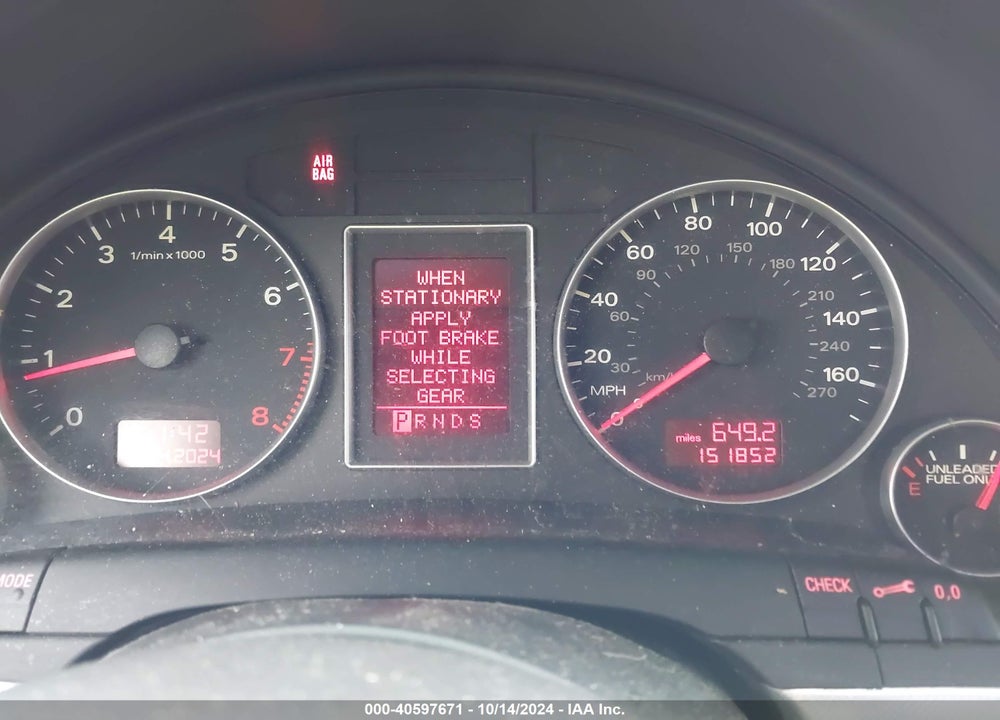 2007 AUDI A4 2.0T VIN: WAUDF78E07A244211