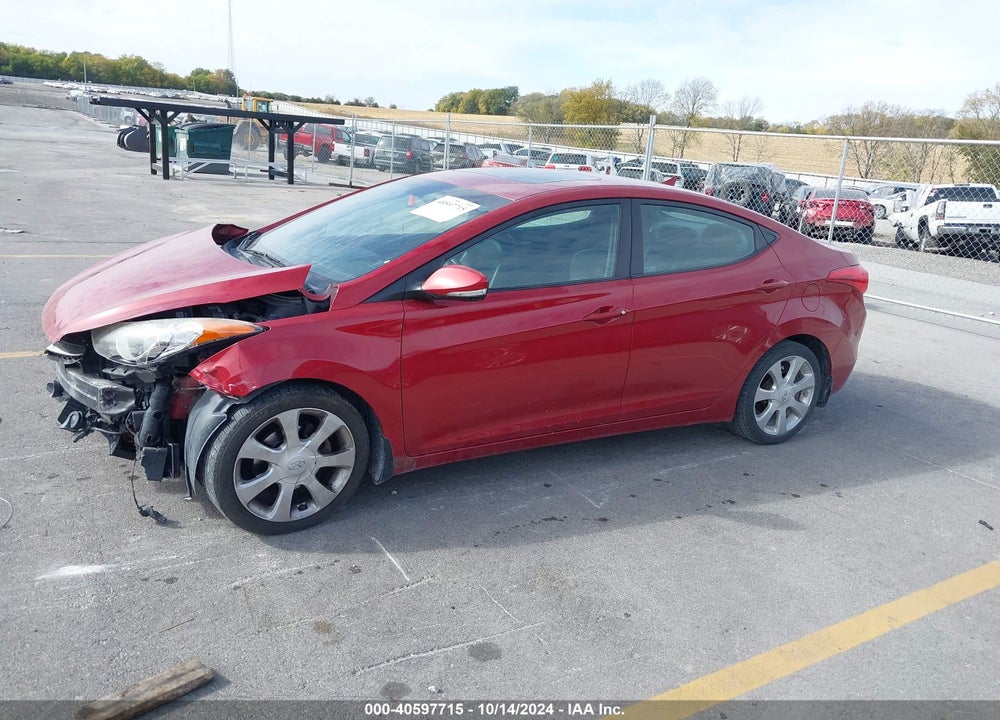 2012 HYUNDAI ELANTRA LIMITED (ULSAN PLANT) VIN: KMHDH4AE0CU447187