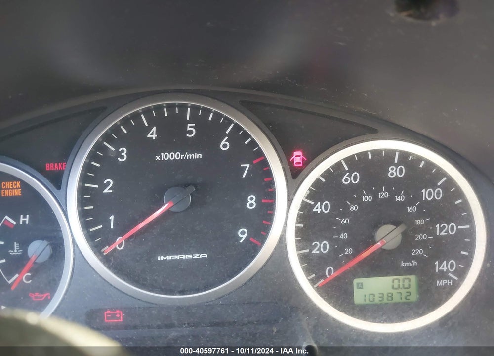 2004 SUBARU IMPREZA WRX VIN: JF1GD29624G522881