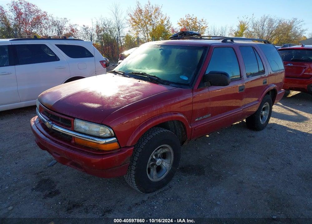 2002 CHEVROLET BLAZER LS VIN: 1GNCS13W52K186744