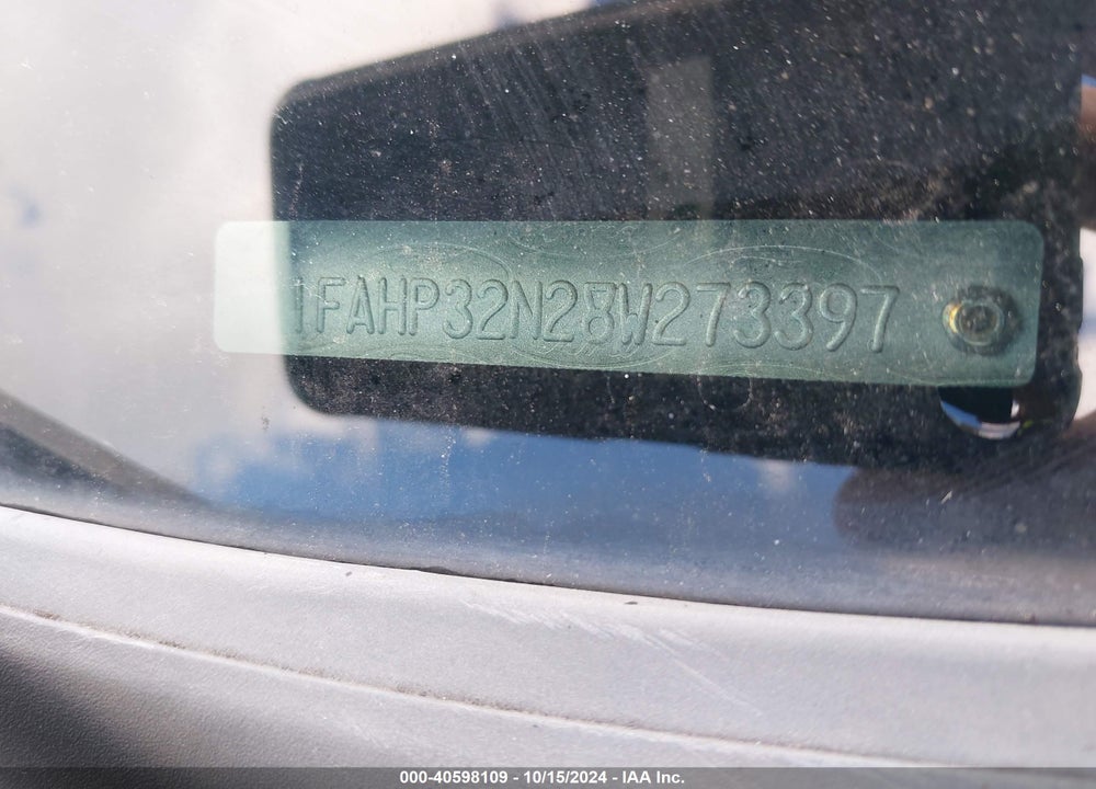 2008 FORD FOCUS S VIN: 1FAHP32N28W273397