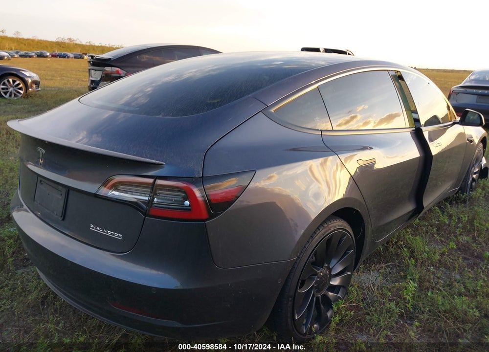 2022 TESLA MODEL 3 PERFORMANCE DUAL MOTOR ALL-WHEEL DRIVE VIN: 5YJ3E1EC3NF346737