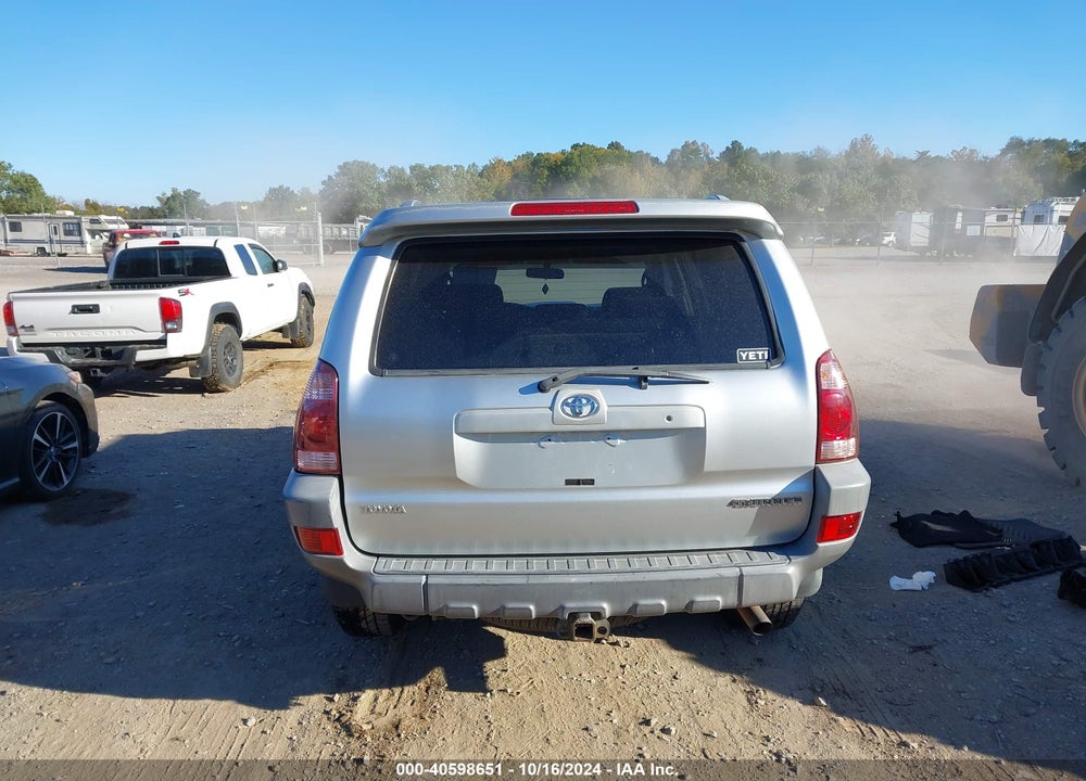 2003 TOYOTA 4RUNNER SR5 SPORT V8 VIN: JTEBT14R930020407